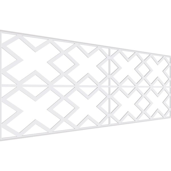 Ekena Millwork Set of Four Panels for 94 1/2"W x 36 1/4"H Fowler Fretwork Wainscot Wall Paneling WPKP18X01X47FLR - main